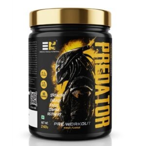 Predator Pre-Workout | 240 gm | 40 Servings | Strenght | Energy | Focus | Stamina | Recovery | 2.1gm Beta-Alanine | 1.2gm Citrulline | Mango